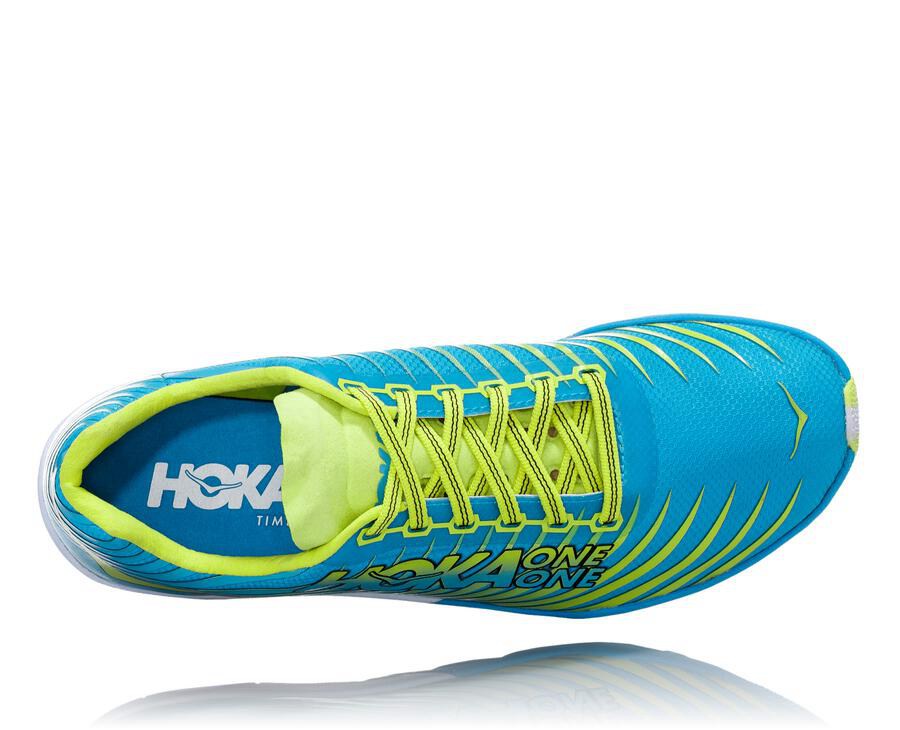 Spikes Atletismo Hoka One One Feminino Azuis/Verdes - Evo Xc - 153-VWRPDE